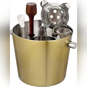 NEW box Waterford Vim and Vigor Bar Tool Set, Gold